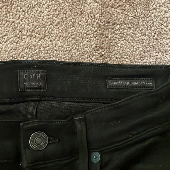 Citizens of humanity rocket crop (stretchy) denim. Black size 24 - Picture 2 of 4